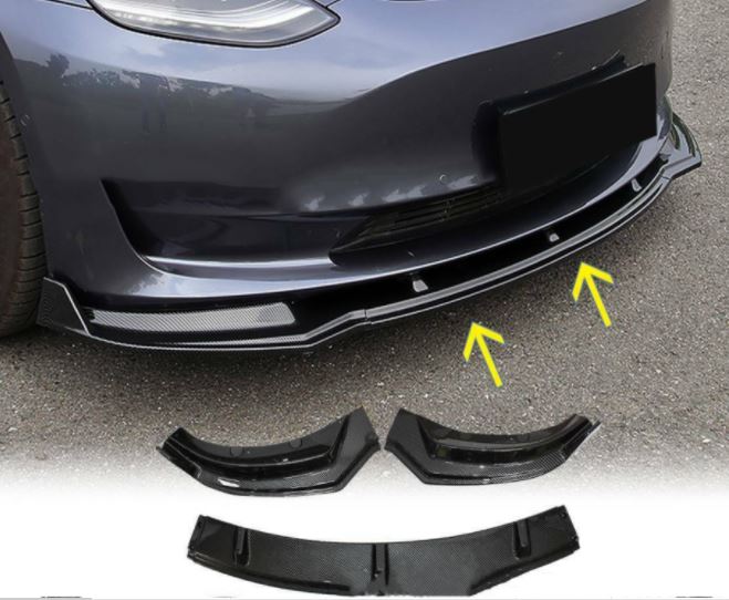 Vindskeið neðst á framstuðara - Tesla Model 3