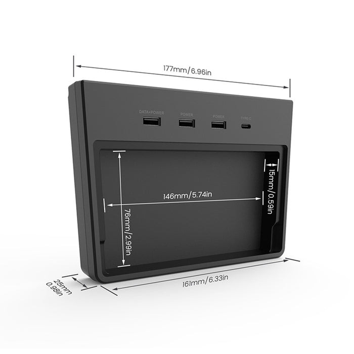 USB fjöltengi og geymsluhólf fyrir Tesla Model 3